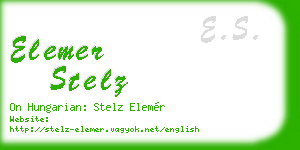elemer stelz business card